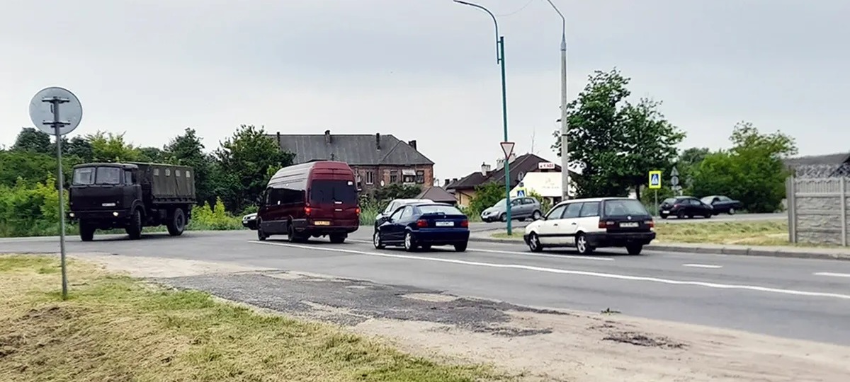 Поворот с улицы Жукова на Ковельское шоссе в Бресте