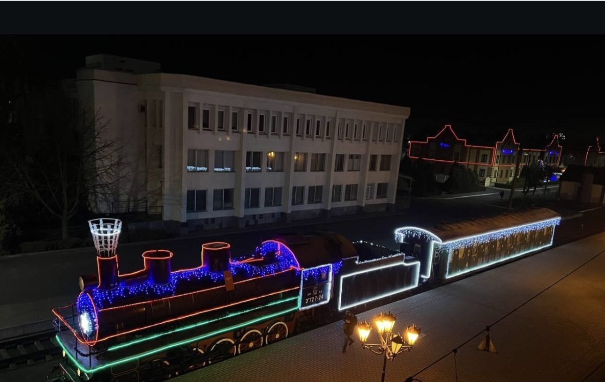 «Новогодний экспресс» на Брест-Центральном.