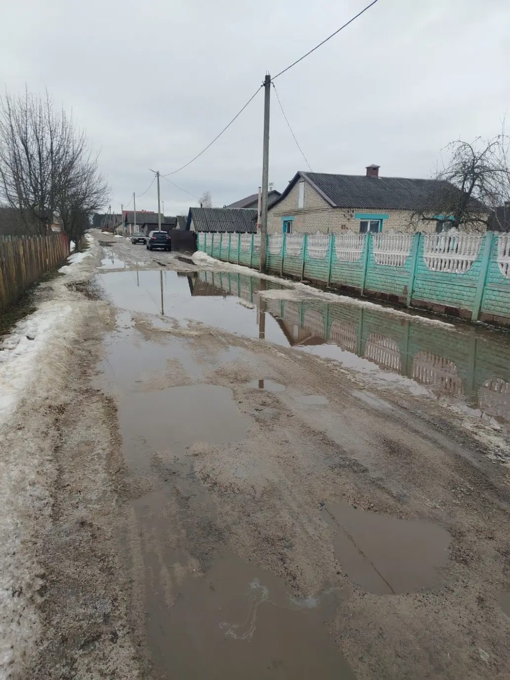 Дорога в деревне Лясковичи Ивановского района. Фото из TikTok