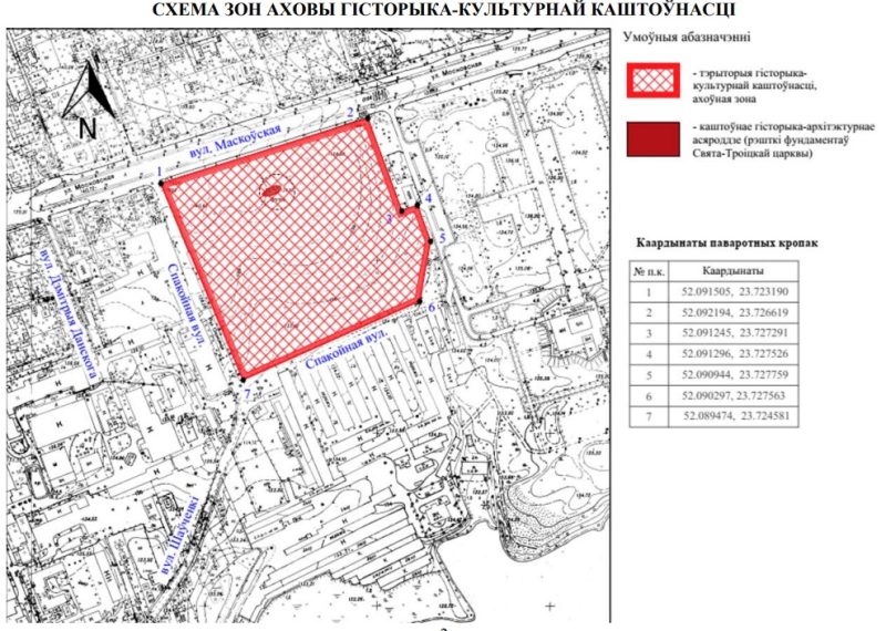 Проект зоны охраны Тришинского кладбища в Бресте в 2026 году