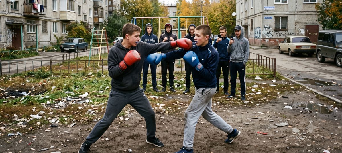 Спарринг на улице